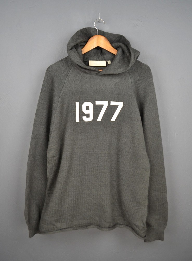Fear Of God Essentials Knit Hoodie Iron Size S 1977