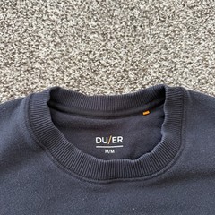 DU/ER Long Sleeve Black Sweatshirt Men’s M Crewneck Casual City Fleece Basic