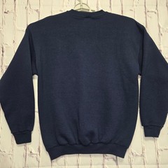 Vintage Tultex Blank Crewneck Sweatshirt Navy Men’s Size Large Cotton Polyester