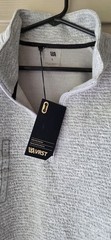 VRST Men’s L Light Heather Gray Recharge Lunar 1/4 Zip Textured Pullover NWT