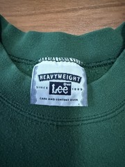 VTG John Deere Lee Sweatshirt Medium Green Embroidered Crewneck Heavyweight