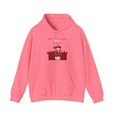 Romantic Couple Skyline Hoodie | Valentine Love Illustration