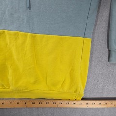 Reebok Hoodie Mens Medium Green Yellow Colorblock Classic Logo Pullover
