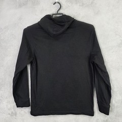 Mens George Black Pullover Hoodie Drawstring Cotton Polyester Blend Size L
