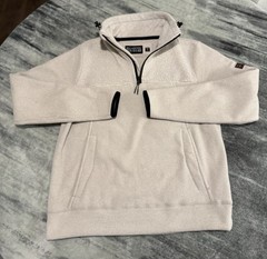 Billabong Adventure Division Large 1/4 Zip Mock Neck Fleece Pullover Oatmeal – S