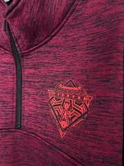 American Fighter Premium Mens SWEATSHIRT M Quarter Zip Pullover Red Black NEW
