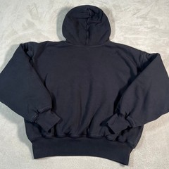 Yeezy Gap Hoodie Men’s Size Large Black Oversized Double Layered Cotton Pullover