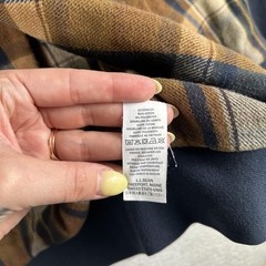 L.L. Bean Hoodie Mens Large Katahdin Iron Works Zip Flannel Lined Grunge Jacket