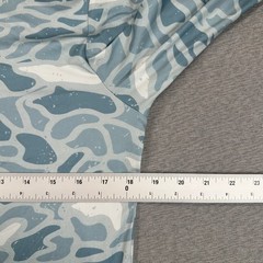 Burlebo Sun Shirt Mens Small Blue White Camo Performance Hoodie Abstract