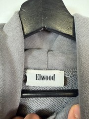 Elwood Mens French Terry Sweatshirt Hoodie Oversized Sustainable Gray Sz Large