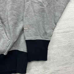 Vintage Nike Sweatshirt Adult Small Black Gray Two Tone Hoodie Block Letter