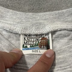 Vintage Northwest Knitting Mills Penn Charter Shirt Mens L Made In USA Gray
