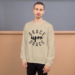 Grace Upon Grace Christmas Christian Unisex Sweatshirt S,M,L,XL,2X,3X,4X