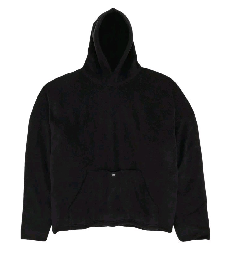 Yeezy Gap Engineered by Balenciaga Polar Fleece Padded Hoodie Black Oversized 2X