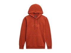 Hurley Men’s Rust Red Box Logo Fleece Pullover Hooded Sweatshirt Hoodie