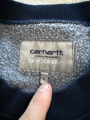 Carhartt Work In Progress WIP x New Balance Crewneck Sweatshirt Blue sz L RARE!