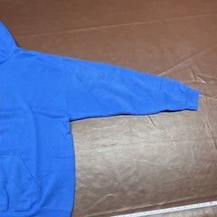 Men’s XL Blue Pullover Fleece Hoodie Drawstring Kangaroo Pocket Blank Fruit Loom
