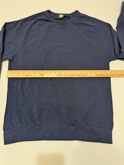Sweat Tailor Men’s Blue Solid Crew Neck Long Sleeve Pullover Sweatshirt Size L