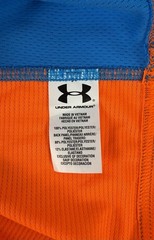Under Armour Mens Quarter Zip Pullover Blue Orange Fitted All Season Gear XLT