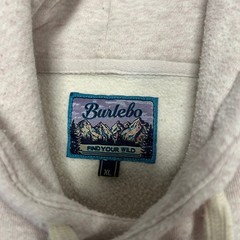 BURLEBO Fleece Hoodie Sweatshirt Mallard Ducks Men Size XL Midweight Beige