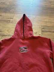 Vintage Y2K Quiksilver Red Hoodie Skate Surf Grunge Size Small