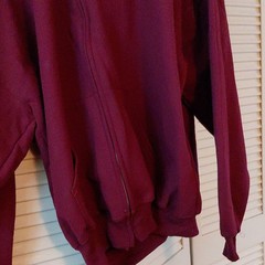 Jerzees Super Sweats Full Zip Hoodie Maroon 3X Fleece Cotton Polyester Hooded