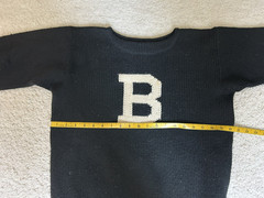 Bowdoin College 100% Worsted Wool Letter Sweater early 1970’s; Size Medium