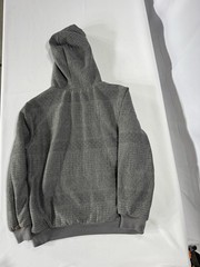 Freiheit Gray Sherpa Lined Full Zip Hoodie w/ Pockets Unisex Adults L