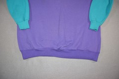 Vintage Hanes Sweatshirt Mens Medium Raglan Crewneck Color Block Blank Made USA