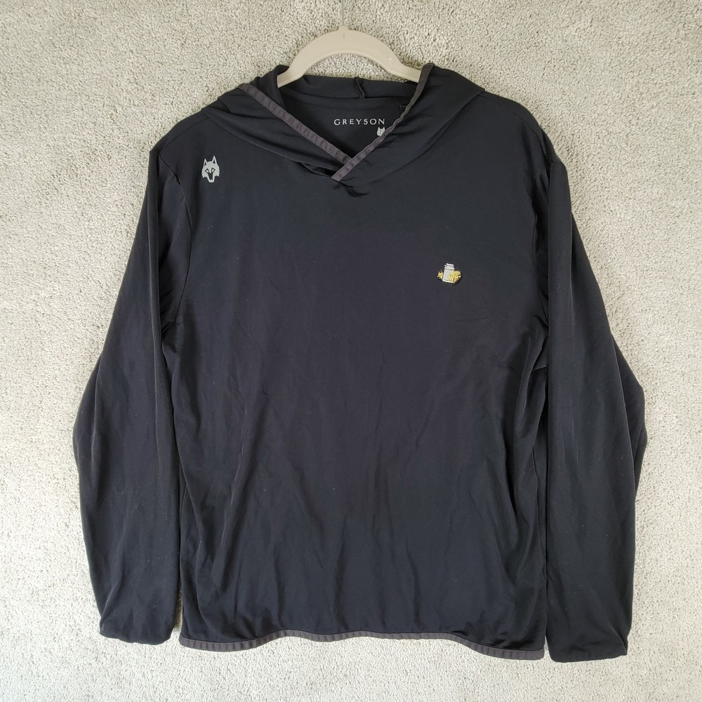 GREYSON Colorado Hoodie Black Performance Stretch Breathable Lightweight Large