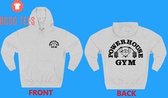 Powerhouse Gym Red Men Grey Hoodie Sweatshirt Size S-3XL