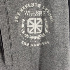 Seventh Letter Will Rise Dynasty Full Zip Sweatshirt Mens 2XL Gray Streetwear