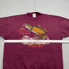 VTG Tackle Fishing Sweatshirt Men’s XL Maroon Tungsten Talon Hooks USA Made Crew
