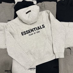 Fear of Gods Essentials Men’s Light Oatmeal Hoodie size Large