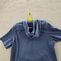 Under Armour x Project Rock Men Hoodie LARGE Blue Bull RSPCT Logo Short Sleeve