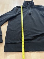Michael Kors Men’s Black 1/4 Zip Pullover Sweatshirt Logo Sleeve Size M Basic