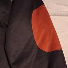 Men’s Black 1/4 Zip Lion Graphic Mock Neck Sweatshirt L Orange/White