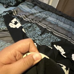 Denim Tears Cotton Wreath Reversible Full Blanket Black/White Floral Portugal