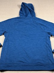 DSG Polarized 1/2 Zip Fleece Hooded Sweatshirt Men Large Heathered Blue Athletic