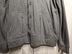 Kaun Hoodie Mens 2XL Charcoal Button Up Hood Fleece Jacket Zip Pockets Lined NWT