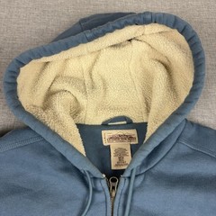 L.L. Bean Katahdin Iron WHoodie Mens M Blue Full Zip Sherpa Lined Fleece
