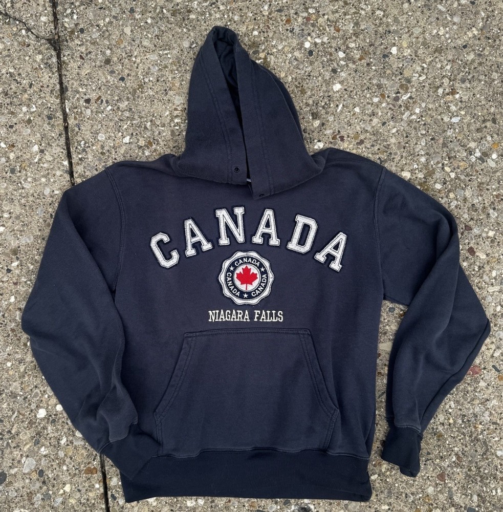 Navy Blue Niagara Falls Canada Adult Small Hoodie Sweatshirt XXS Hooded Shirt