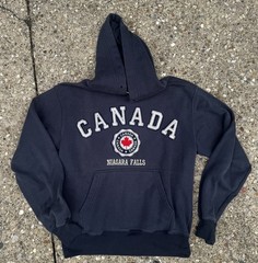 Navy Blue Niagara Falls Canada Adult Small Hoodie Sweatshirt XXS Hooded Shirt