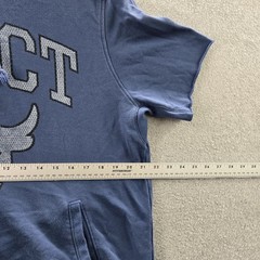 Under Armour x Project Rock Men Hoodie LARGE Blue Bull RSPCT Logo Short Sleeve