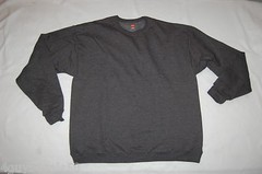 Mens Sweatshirt CHARCOAL GRAY CREW NECK Hanes M 38-40