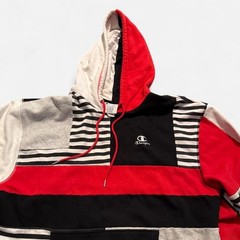 Champion tag color-block hoodie