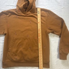 Nike Air Jordan Essential AOP Fleece Hoodie Mens S Brown DC9707-241 Basketball