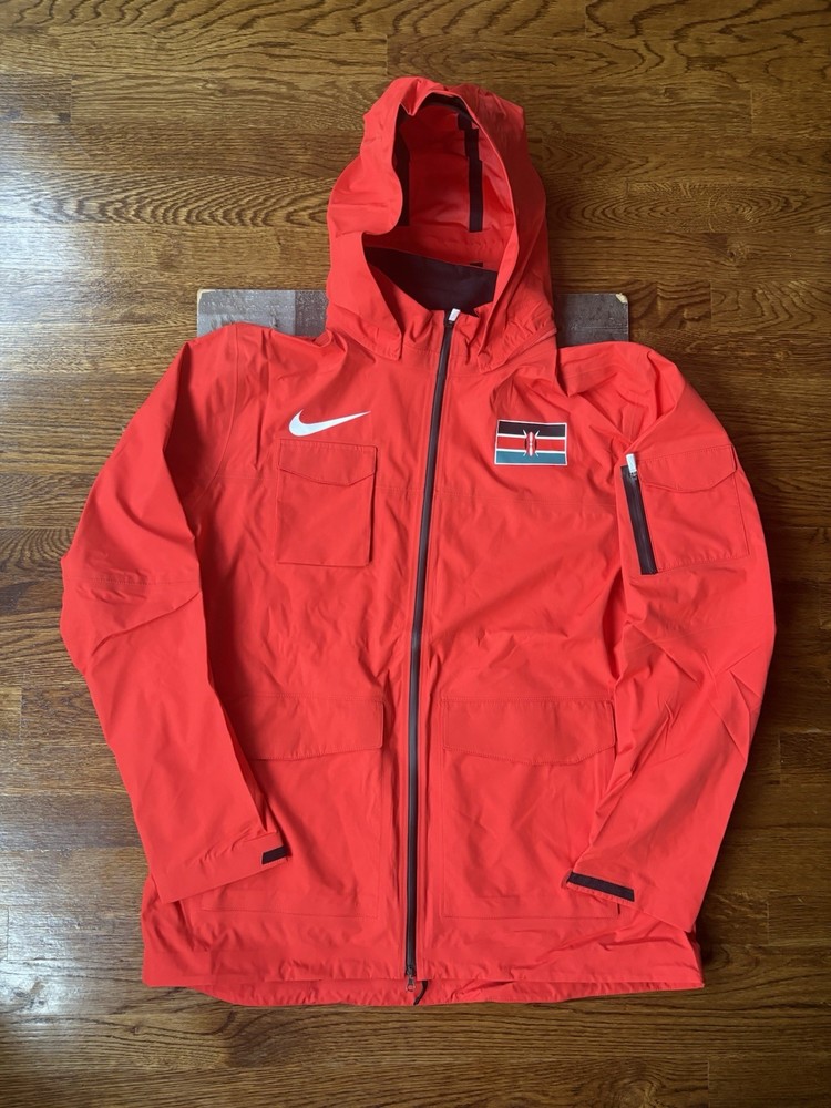 NIKE Pro Elite Kenya Team Issued Storm-Fit ADV Jacket Mens LARGE Red CI8885-602
