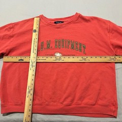 VTG 90s BUM Equipment Mens Surf Orange Coral Streetwear Crewneck Sweatshirt S/M