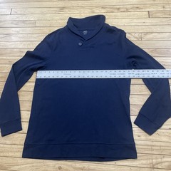 Old Navy Blue Preppy Sweater Men XL Textured Fall Winter Shawl Classic Capsule